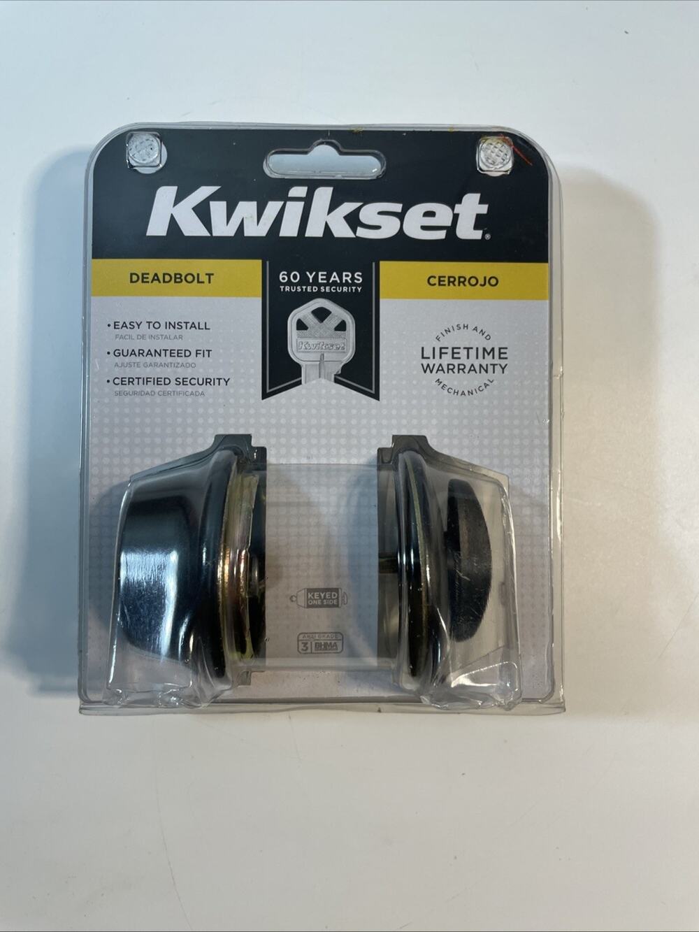 KWIKSET Deadbolt Lock Venetian Bronze Keyed 1 Side 660 11P CP K6 - 96600-590